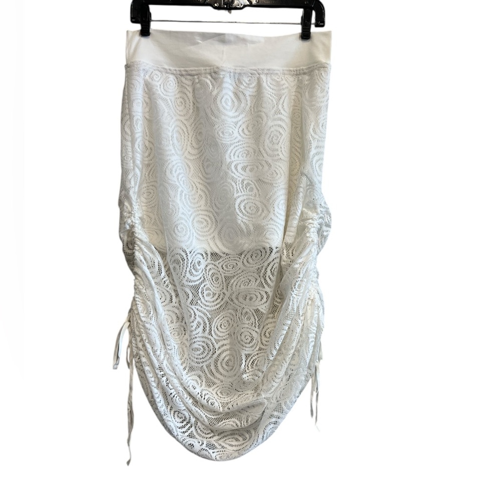 Solitaire White Swim Skirt Coverup